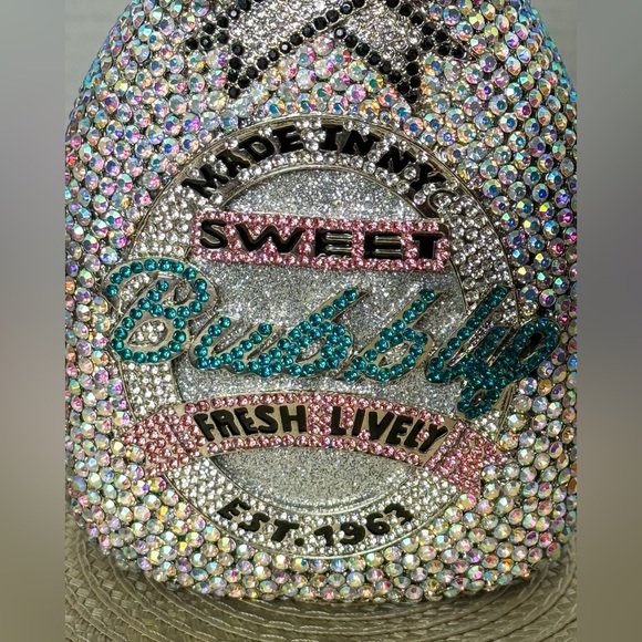 Champagne Bottle Rhinestone Encrusted Clutch w/ Chain – Sweet Bubbly Edition - Picture 4 of 12